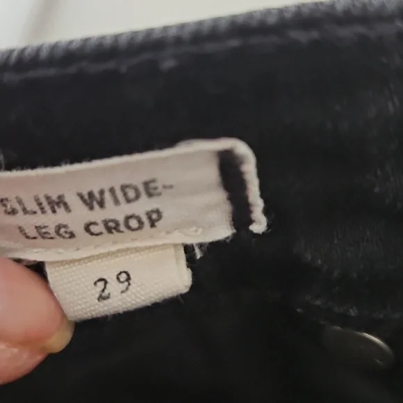 MADEWELL Slim Wide Leg Crop Women's Black Jeans 29 - Picture 5 of 11